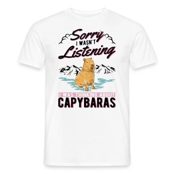 Capybara Gift Capibara capybara - Men's T-Shirt - white - Front - AI Model Male 178 dark (178cm)