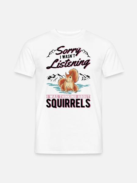 Squirrel Gift Grey Squirrel - Men's T-Shirt - white