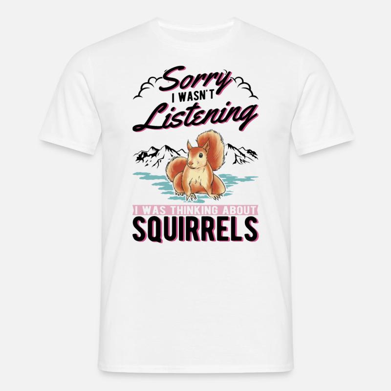 Eichhörnchen Geschenk Grauhörnchen Squirrel - Männer T-Shirt - Weiß