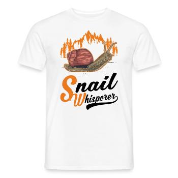 Schnecken Flüsterer Snail Whisperer - Männer T-Shirt - Weiß - Vorne - AI Model Male 178 dark (178cm)