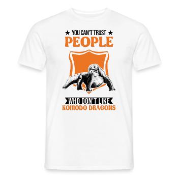 Dragon de Komodo Moniteur de dragon de Komodo Dragon de Komodo Dragon de Komodo - T-shirt homme - blanc - Devant - AI Model Male 178 dark (178cm)