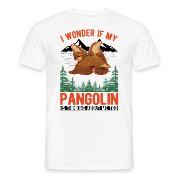Pangolin Cadeau Pangolin - T-shirt homme - blanc - Devant - AI Model Male 178 dark (178cm)