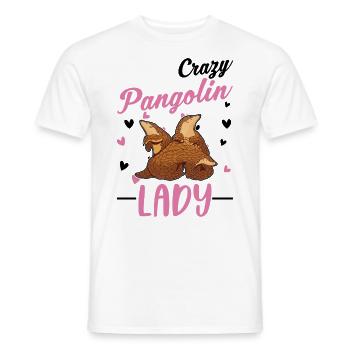 Pangolin fou Femme Pangolin - T-shirt homme - blanc - Devant - AI Model Male 178 dark (178cm)