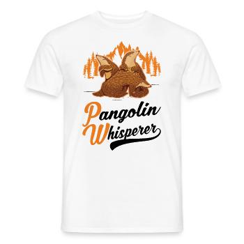 Pangolin Flüsterer Schuppentier - Männer T-Shirt - Weiß - Vorne - AI Model Male 178 dark (178cm)