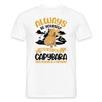 Sois toujours toi-même Capybara Wasserschwein Capibara - T-shirt homme - blanc - Devant - AI Model Male 178 dark (178cm)