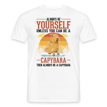 Sois toujours toi-même Capybara Wasserschwein Capibara - T-shirt homme - blanc - Devant - AI Model Male 178 dark (178cm)