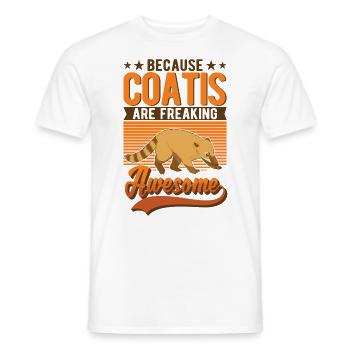 Coati Cadeau Proboscis Coati - T-shirt homme - blanc - Devant - AI Model Male 178 dark (178cm)