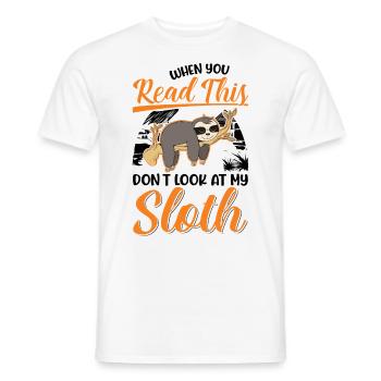 Sloth Gift Sloth - Men's T-Shirt - white - Front - AI Model Male 178 dark (178cm)