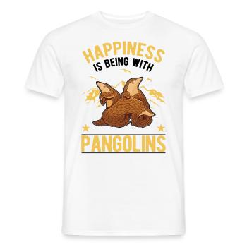 Pangolin Glück Schuppentier - Männer T-Shirt - Weiß - Vorne - AI Model Male 178 dark (178cm)
