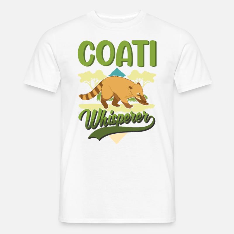 Nasenbär Flüsterer Rüsselbär Coati - Männer T-Shirt - Weiß