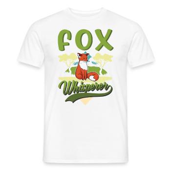 Fox Whisperer Red Fox Fox Whisperer - Men's T-Shirt - white - Front - AI Model Male 178 dark (178cm)