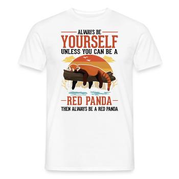 Roter Panda Geschenk Red Panda - Männer T-Shirt - Weiß - Vorne - AI Model Male 178 dark (178cm)