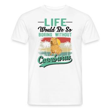 Capybara Gift Capibara Capybara - Men's T-Shirt - white - Front - AI Model Male 178 dark (178cm)