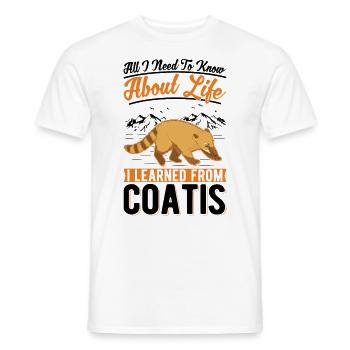 Coati Gift Proboscis Bear Coati - Men's T-Shirt - white - Front - AI Model Male 178 dark (178cm)