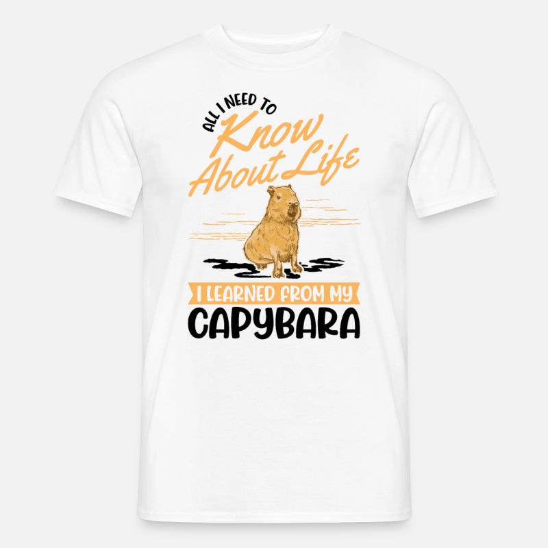 Capybara Wasserschwein Capibara - Männer T-Shirt - Weiß
