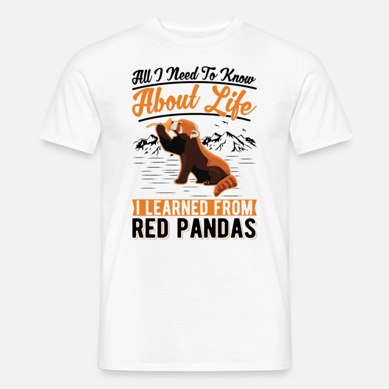 Roter Panda Geschenk - Männer T-Shirt - Weiß