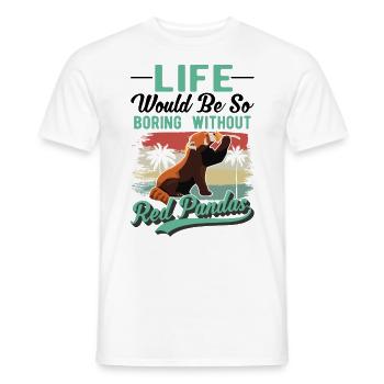 Red Panda Gift Cat Bear Red Panda - Men's T-Shirt - white - Front - AI Model Male 178 dark (178cm)