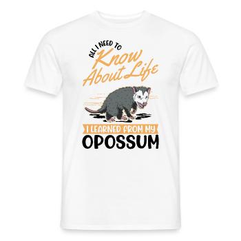 Opossum Cadeau Marsupial Opossum - T-shirt homme - blanc - Devant - AI Model Male 178 dark (178cm)