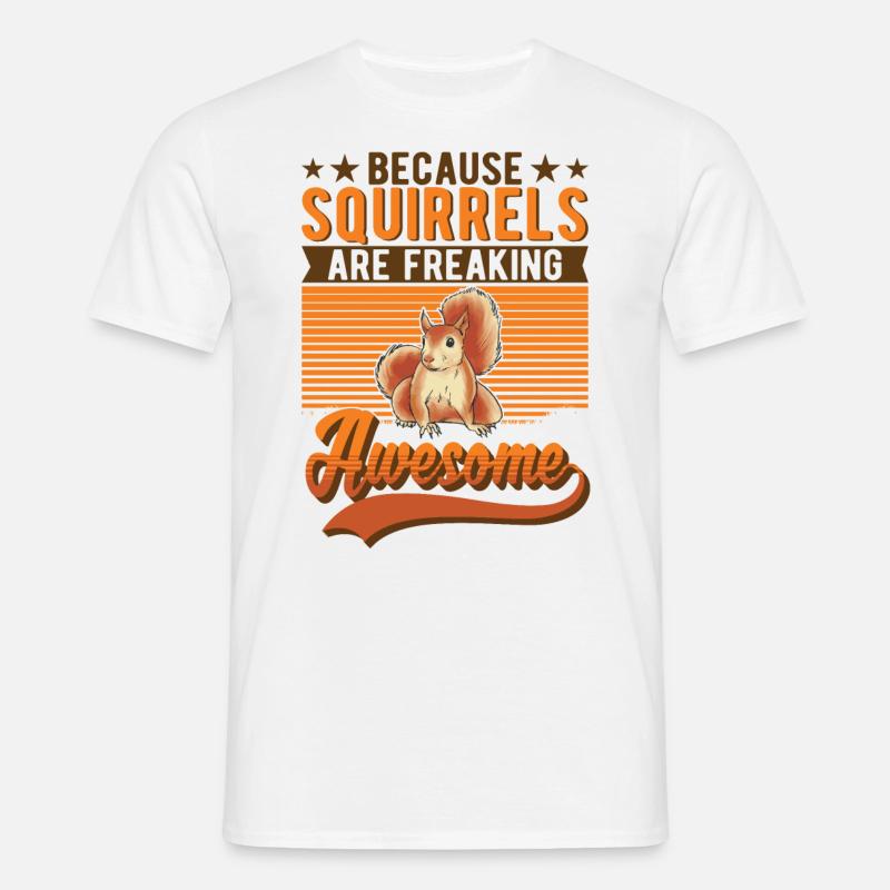 Eichhörnchen Geschenk Squirrel Grauhörnchen - Männer T-Shirt - Weiß