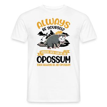 Opossum Cadeau Marsupial Opossum - T-shirt homme - blanc - Devant - AI Model Male 178 dark (178cm)