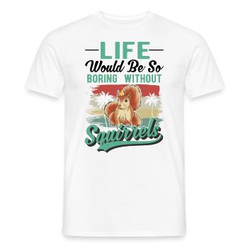 Squirrel Gift Squirrel Grey Squirrel - Men's T-Shirt - white - Front - AI Model Male 178 dark (178cm)