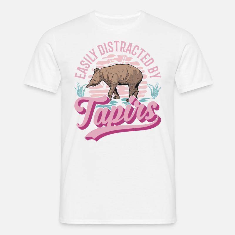 Easily distracted by Tapirs - Men's T-Shirt - white
