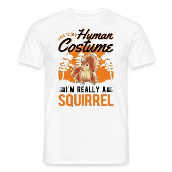 Écureuil Costume Humain Halloween - T-shirt homme - blanc - Devant - AI Model Male 178 dark (178cm)