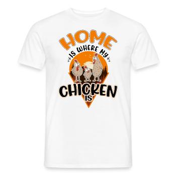 Poulets Home Farmer Poulet - T-shirt homme - blanc - Devant - AI Model Male 178 dark (178cm)