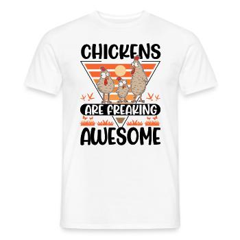 Chickens Farmer Chicken Gift Farmer - Men's T-Shirt - white - Front - AI Model Male 178 dark (178cm)