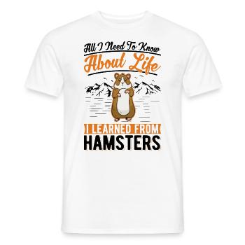 Hamster Geschenk Hamsterrad Goldhamster - Männer T-Shirt - Weiß - Vorne - AI Model Male 178 dark (178cm)