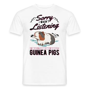 Guinea Pig Gift Guinea Pig - Men's T-Shirt - white - Front - AI Model Male 178 dark (178cm)