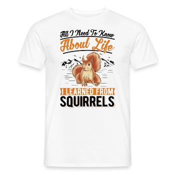 Amoureux des écureuils - T-shirt homme - blanc - Devant - AI Model Male 178 dark (178cm)