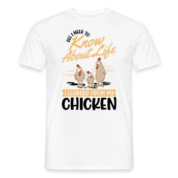 Chickens Chicken Breeding Chicken Farmer - Men's T-Shirt - white - Front - AI Model Male 178 dark (178cm)