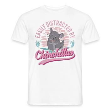 Easily distracted by Chinchillas - Männer T-Shirt - Weiß - Vorne - AI Model Male 178 dark (178cm)