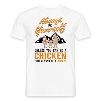 Poulets Élevage de poulets Éleveur de poulets - T-shirt homme - blanc - Devant - AI Model Male 178 dark (178cm)