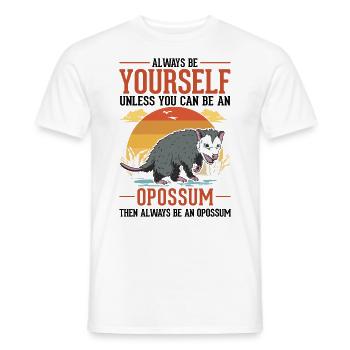 Opossum Cadeau Marsupial Opossum - T-shirt homme - blanc - Devant - AI Model Male 178 dark (178cm)