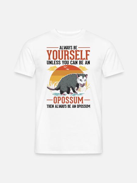 Opossum Geschenk Possum Beutelratte - Männer T-Shirt - Weiß