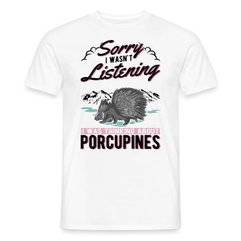 Porcupine Gift Porcupine - Men's T-Shirt - white - Front - AI Model Male 178 dark (178cm)