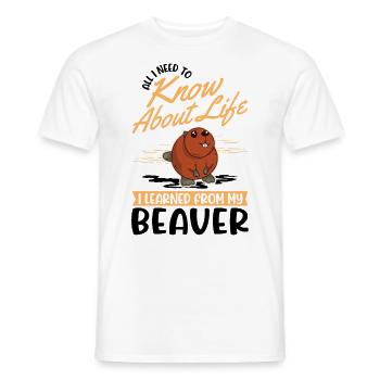 Castor Cadeau Castor Barrage Castor - T-shirt homme - blanc - Devant - AI Model Male 178 dark (178cm)