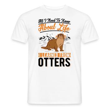 Loutre Loutre Loutre Loutre de mer - T-shirt homme - blanc - Devant - AI Model Male 178 dark (178cm)