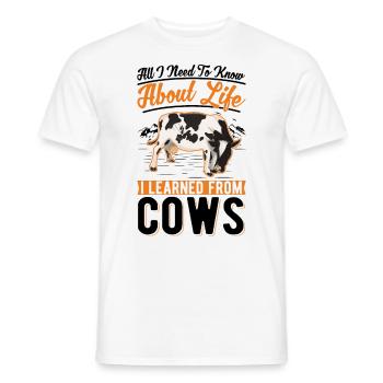 Cow Gift Cattle Breeder Farmer - Men's T-Shirt - white - Front - AI Model Male 178 dark (178cm)