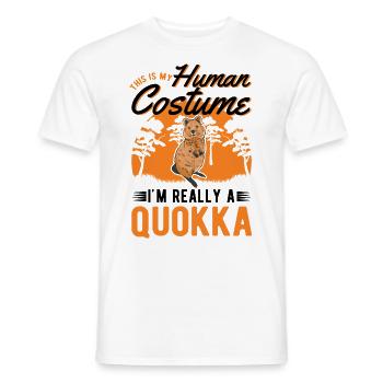 Quokka Halloween Kangourou à queue courte - T-shirt homme - blanc - Devant - AI Model Male 178 dark (178cm)