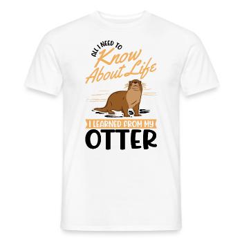 Loutre Cadeau Loutre Loutre Loutre Loutre de mer - T-shirt homme - blanc - Devant - AI Model Male 178 dark (178cm)
