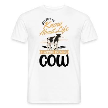 Vache Éleveurs de bovins Éleveurs Vaches Éleveur - T-shirt homme - blanc - Devant - AI Model Male 178 dark (178cm)
