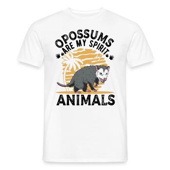 Opossum Spirit Animal Possum Marsupial - T-shirt homme - blanc - Devant - AI Model Male 178 dark (178cm)