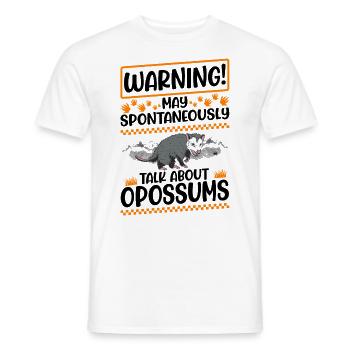Warnung Opossum Possum Beutelratte - Männer T-Shirt - Weiß - Vorne - AI Model Male 178 dark (178cm)