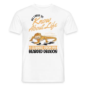 Bartagame Dragon barbu - T-shirt homme - blanc - Devant - AI Model Male 178 dark (178cm)