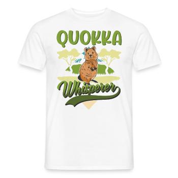 Quokka Whisperer Kangourou à queue courte - T-shirt homme - blanc - Devant - AI Model Male 178 dark (178cm)