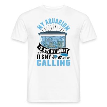 Aquarium Hobby Aquaristics Aquarist Aquarist - Men's T-Shirt - white - Front - AI Model Male 178 dark (178cm)