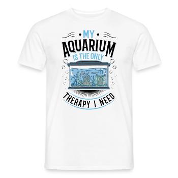 Aquarium Therapy Aquaristics Aquarist Aquarist - Men's T-Shirt - white - Front - AI Model Male 178 dark (178cm)